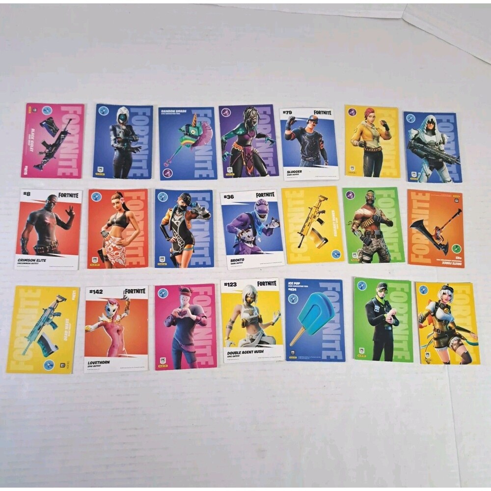 2021 Panini Fortnite Series 3 Epic Outfit Trading Card Lot of 21 Game Cards Set